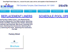 Tablet Screenshot of donerightpoolsandspas.com